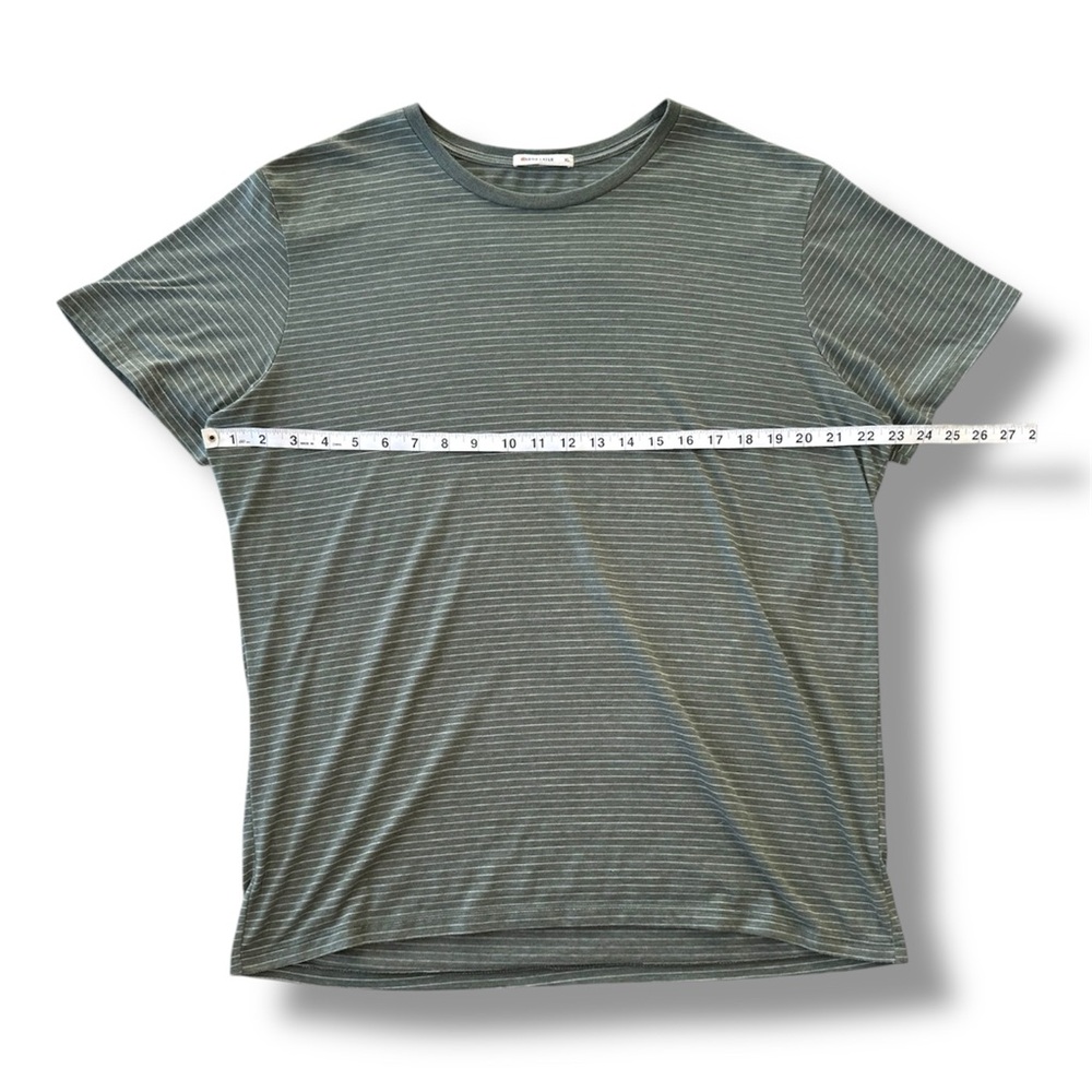 Marine Layer Mens Striped Crew Neck T Shirt Green White Short Sleeve Casual XL - Picture 5 of 6